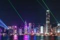 Hong Kong Night View, Victoria Harbour Royalty Free Stock Photo