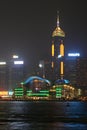 Hong Kong Night View, Victoria Harbour Hong Kong night 25 Sept 2004