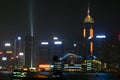 Hong Kong Night View, Victoria Harbour Hong Kong night 25 Sept 2004