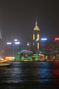 Hong Kong Night View, Victoria Harbour Hong Kong night 25 Sept 2004