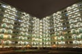 HONG KONG - NOV 14: Night view of Nam Shan Estate at Shek Kip Mei, Kowloon, Hong Kong