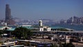 Hong Kong - November 24, 2019: Central Pier in Hong Kong, China, Medium Shot Royalty Free Stock Photo