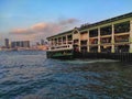 The ferry docks at Star ferry port, Hong Kong Central.