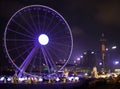 Hong Kong Observation Wheel and Christmas Carnival Royalty Free Stock Photo