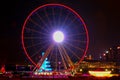 The hong kong observation wheel at night Royalty Free Stock Photo