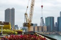 Hong Kong outdoor building construction site facilities Royalty Free Stock Photo