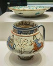 Hong Kong Palace Museum Antique Ceramic Pitcher Horsemen Soldiers Design Horse Porcelain Fritware Iran France Louvre Museum