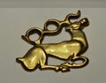 Hong Kong Palace Museum Antique Gold Deer Belt Buckle Plaque Reindeer Animal Motif Sculpture Fashion Design