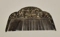 Hong Kong Palace Museum Antique Tang Comb Butterflies Design Foilage Motif Gilt Silver Accessory
