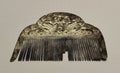 Hong Kong Palace Museum Antique Tang Comb Mandarin Ducks ribbons Design Gilt Silver Accessory Precious Metal Tool
