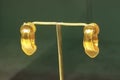 Hong Kong Palace Museum Yuan Dynasty Antique Earrings Gold Precious Metal Fashion Accessory Jewelry Design