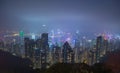 Hong Kong Panorama at night Royalty Free Stock Photo