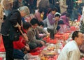 Hong Kong: People Praying at Temple Royalty Free Stock Photo