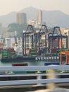 Hong Kong Port Containers Goods Shipping Logistics Transportation Heavy Duty Machinery Facility