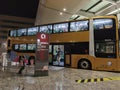 Hong Kong Port HZMB Bridge Gold Bus Transportation Golden Buses Public Transport Drop Off Luggage Ramp Design Unloading Passengers