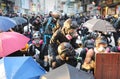 Politics Protest hong kong   2019,   battle for freedomprotester Royalty Free Stock Photo