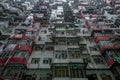 Hong Kong residential density,Old apartment Royalty Free Stock Photo