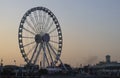 Hong Kong`s Observation  wheel at sunset. Royalty Free Stock Photo