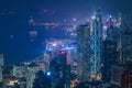 Hong Kong the scenes, victoria harbour from the peak bird view, Royalty Free Stock Photo