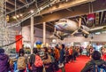 Hong Kong Science Museum interior view. People watch attractions demonstrating various physical phenomena