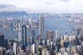 Hong Kong seen from Lugard Road on the Peak Royalty Free Stock Photo