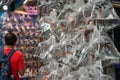 Hong Kong selling Gold fish in poly bags