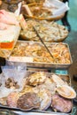 Hong Kong , 25 September 2016 :: fresh shellfish for sale at Sea