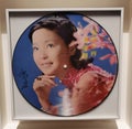 Hong Kong Singer Movie Star Teresa Teng Li-Chun Antique Music Album Track Records Mandarin Songs Cover Design Royalty Free Stock Photo