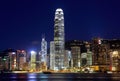 Hong Kong skyline night Royalty Free Stock Photo