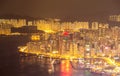 Hong Kong Skyline night Royalty Free Stock Photo