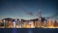 Hong Kong skyline at night, China Royalty Free Stock Photo