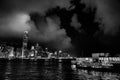 Hong Kong skyline by night