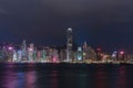 Hong Kong Skyline, Night view of Victoria Harbour Royalty Free Stock Photo