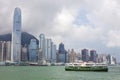 Hong Kong Skyline and Star Ferry Royalty Free Stock Photo