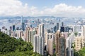 Hong Kong skyline from Victoria Peak. Royalty Free Stock Photo