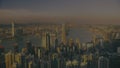 Hong Kong Skyscraper Sunset Panoramic Concept Royalty Free Stock Photo