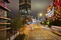 Hong Kong skyscraper Xmas neon traffic trail