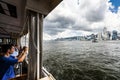 The Hong Kong Star Ferry, View From Victoria Harbour. Royalty Free Stock Photo