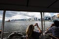 The Hong Kong Star Ferry, View From Victoria Harbour. Royalty Free Stock Photo