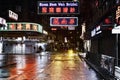 Hong Kong street in the rainy night