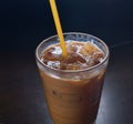 Hong Kong style cold ice cube Chai Milk Tea Royalty Free Stock Photo