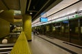 Hong Kong Subway train station platform Royalty Free Stock Photo