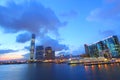 Hong Kong sunset view at Kowloon district Royalty Free Stock Photo