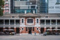 19-1-2022, Hong Kong: Tai Kwun, the famous historical site and museum in Central, Hong Kong, daytime with visitors Royalty Free Stock Photo