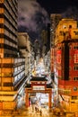 Temple Street Night market in Hong Kong. Royalty Free Stock Photo