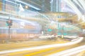 Hong Kong Traffic at Night Royalty Free Stock Photo