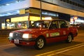 Hong Kong Urban red taxi