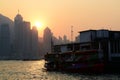 Hong Kong Victoria Harbour sunset view