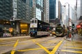 Hong Kong vintage Tramways called Ding-Ding Royalty Free Stock Photo