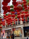 Hong Kong Wanchai Lee Tung Street Wedding Card Street Road Giant Couple Sculpture Outdoor Red Lanterns Promenade Boulevards